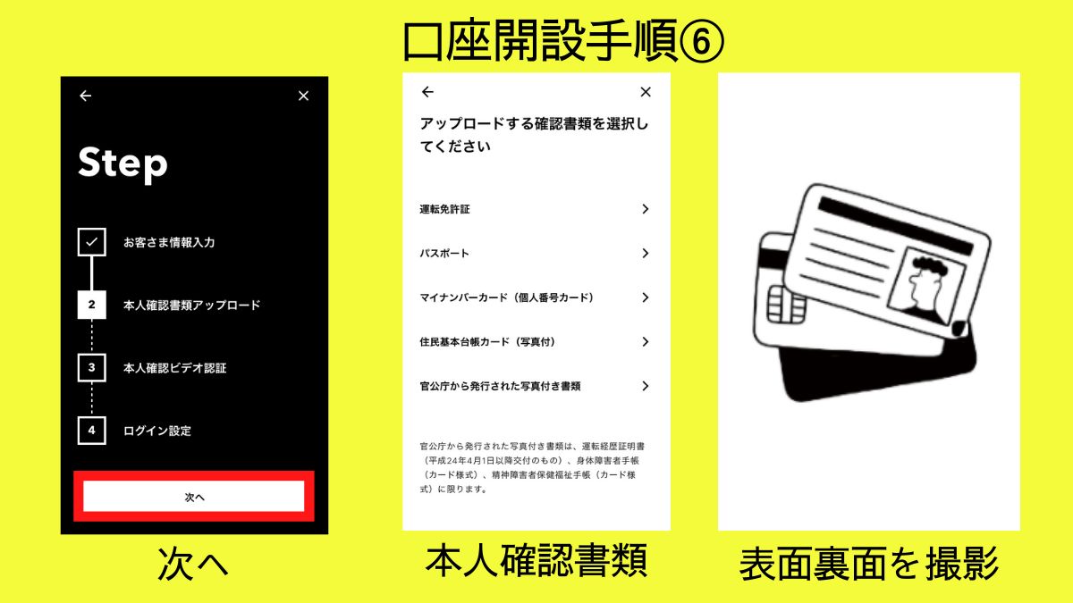 みんなの銀行の口座開設方法　手順６