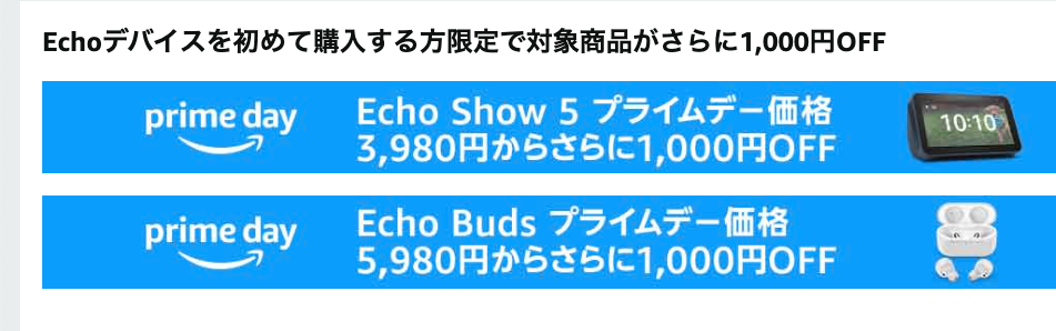 Echoシリーズ1000円OFF